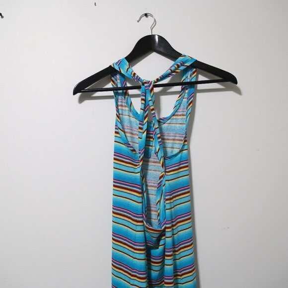 Ralph Lauren Girls Youth Button Tank Stripe Blue Maxi Long Dress - Picture 7 of 7